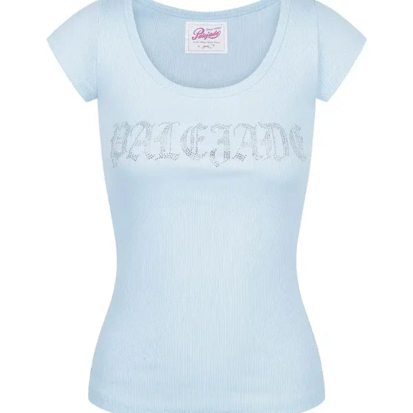 [BUNJANG] Faded Jade Retro Cubic Cap Sleeve T-Shirt Baby Blue / 페일제이드 Retro Cubic Cap Sleeve T 베이비 블루