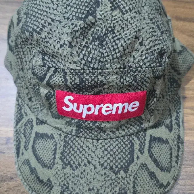 [BUNJANG] Supreme Washed Chino Twill Camp Cap Snake / 슈프림 워시드 치노 트윌 캠프캡 스네이크 - 24SS