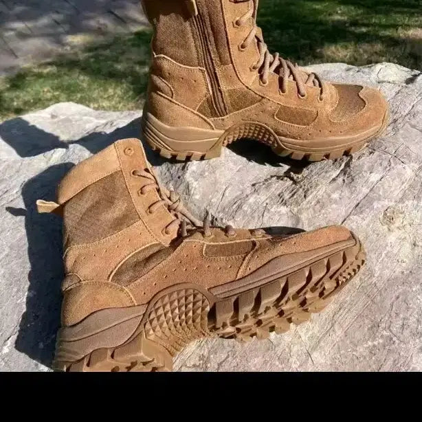 [BUNJANG] Lightweight Tactical Mesh Zipper Desert High-Top Boots 265mm / [미사용]택티컬 메쉬 지퍼 초경량 사막 하이탑 부츠 265mm