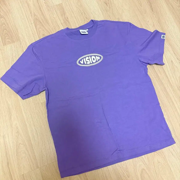 [BUNJANG] Vision Streetwear Purple T-Shirt L / 비전스트릿웨어 반팔 티셔츠 보라색 L 한번도안입음