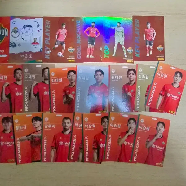 [BUNJANG] K League Panini Football Card Bundle - Gangwon FC (21 Cards) / 26 K리그 파니니 강원 일괄 21장