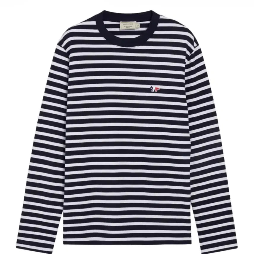 [BUNJANG] Maison Kitsuné Striped Navy T-shirt / 메종키츠네 스트라이프 네이비 티셔츠