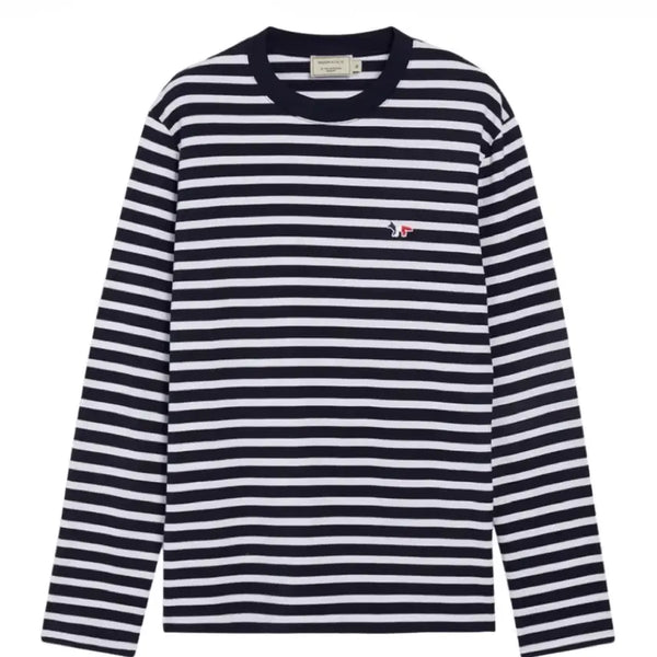 [BUNJANG] Maison Kitsuné Striped Navy T-shirt / 메종키츠네 스트라이프 네이비 티셔츠