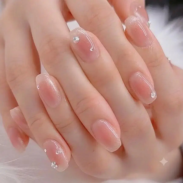 [BUNJANG] Handmade Glitter Cheeks Nail Tips Set / No167 반짝치크 수제 네일팁