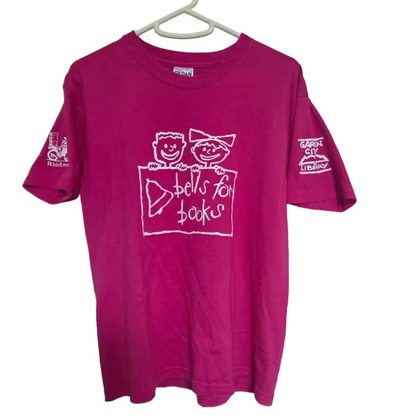 [BUNJANG] GILDAN Pink Couple Cotton Short Sleeve T-Shirt (M) / 길단(GILDAN) 핑크 꼬마 커플 코튼 반팔 티셔츠(M)