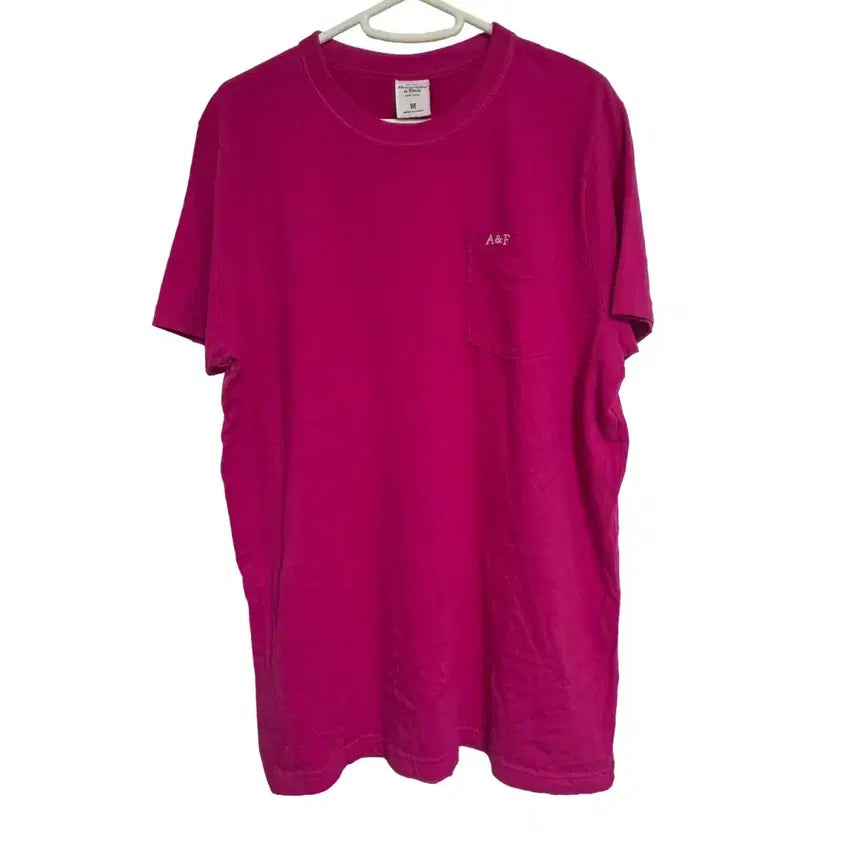 [BUNJANG] Abercrombie & Fitch Pocket T-Shirt Pink / 아베크롬비 포켓 핑크 반팔 티셔츠 (M)