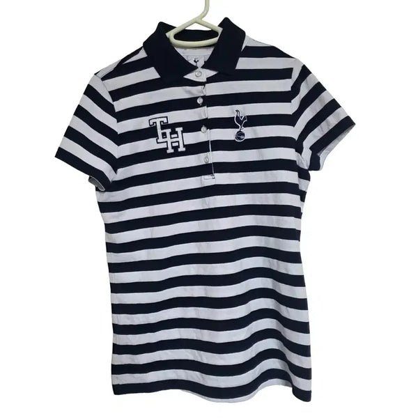 [BUNJANG] Tottenham Hotspur Striped Short Sleeve Polo T-Shirt (Size 95) / 토트넘 홋스퍼 스트라이프 반팔 카라티 (95)