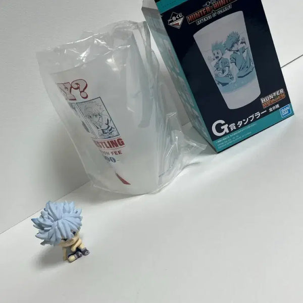 [BUNJANG] Hunter x Hunter Killua Swarasetai Gacha Figure & G-Prize Cup Bundle / 헌터헌터) 일괄 키르아  스와라세타이 피규어 가챠 /g상 컵