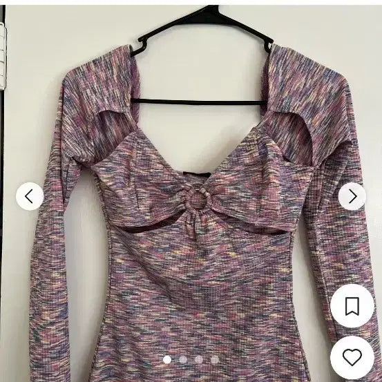 [BUNJANG] Shop Cider Women's Pink Purple Knit Dress S / 샵사이다 여성 핑크 퍼플 니트 원피스 S