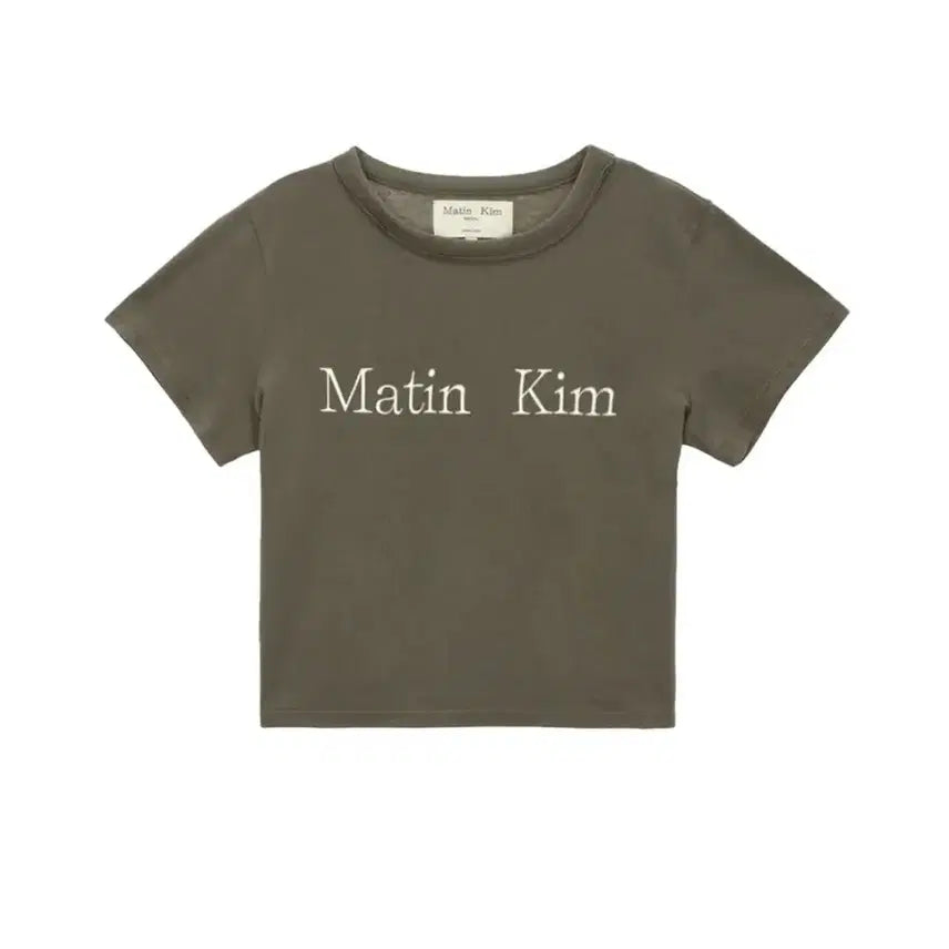 [BUNJANG] Matinkim Logo Cropped T-Shirt / 마뗑킴) 로고 크롭 탑 티셔츠