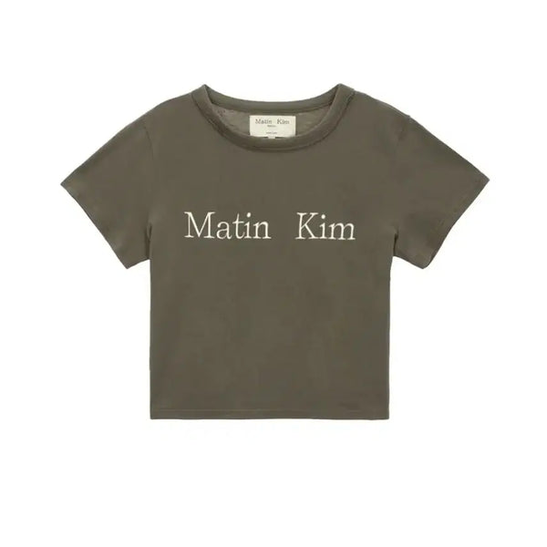 [BUNJANG] Matinkim Logo Cropped T-Shirt / 마뗑킴) 로고 크롭 탑 티셔츠