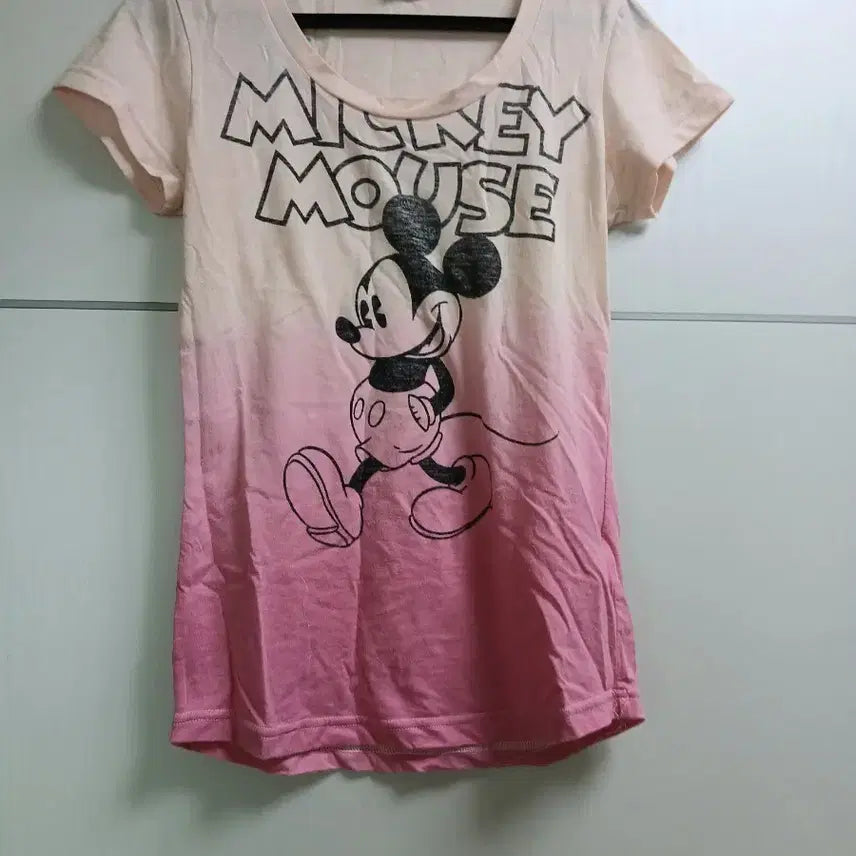 [BUNJANG] Mickey Mouse Gradient Short Sleeve T-Shirt / 미키마우스 그라데이션 반팔 티셔츠
