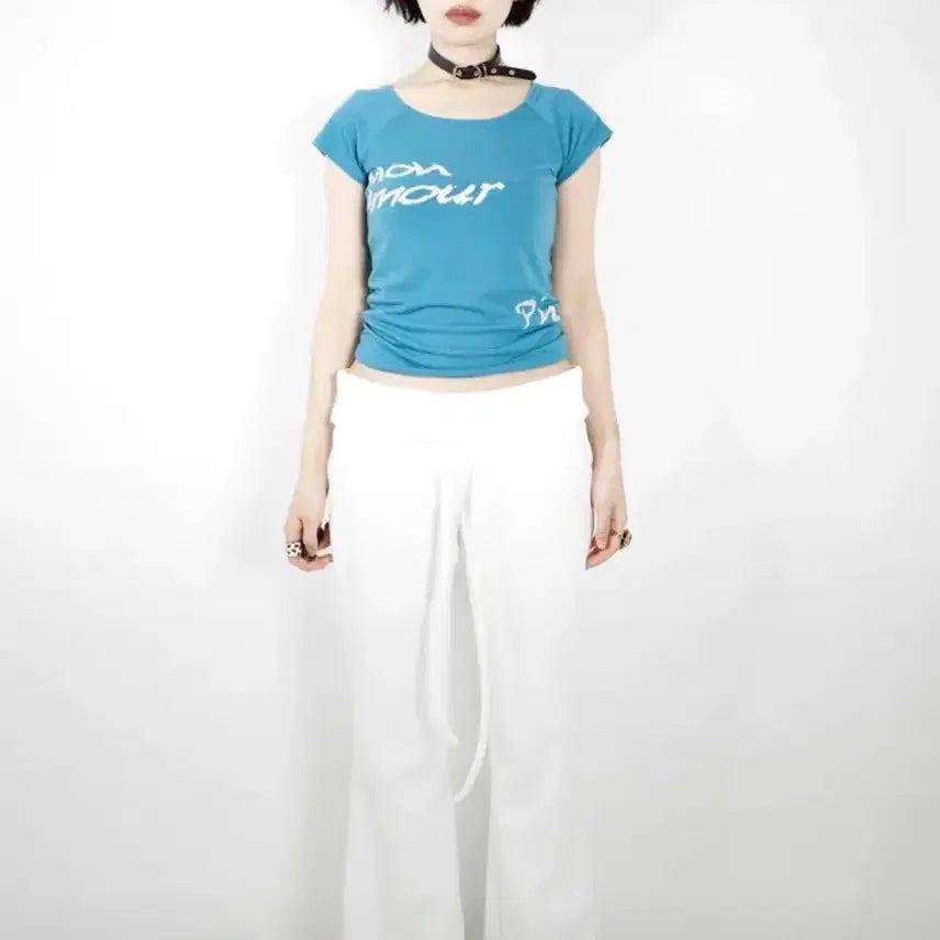 [BUNJANG] White Bootcut Pants / 유리틀리스칼 부츠컷바지
