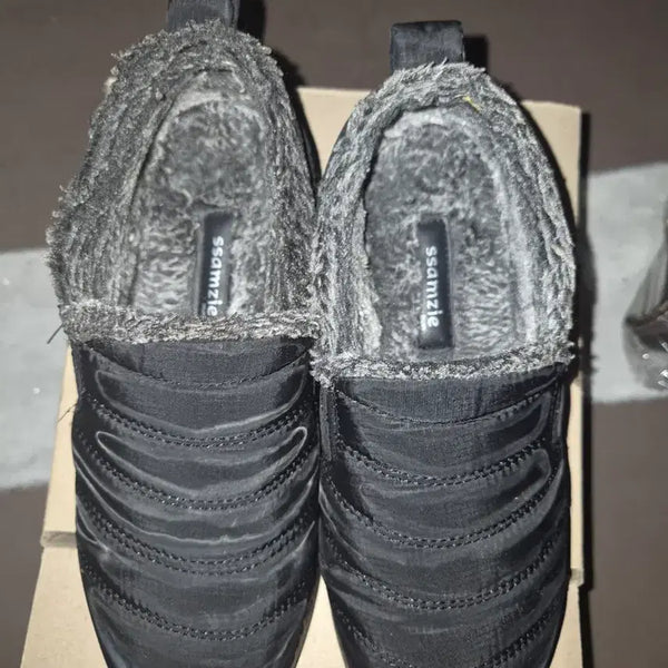 [BUNJANG] Samji Quilted Loafers with Fur Lining / 쌤지 퍼 안감 퀼팅 블로퍼 240