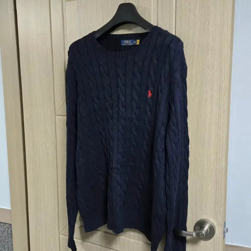 [BUNJANG] Polo Ralph Lauren Navy Cable Knit Sweater XXL / QR 정품 폴로 네이비 케이블 니트 스웨터 XXL 2XL
