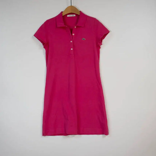 [BUNJANG] Lacoste Pink Pique Collar Slim Fit Short Sleeve Dress / LACOSTE 라코스테 핑크 PK 카라 원피스 34 슬림핏