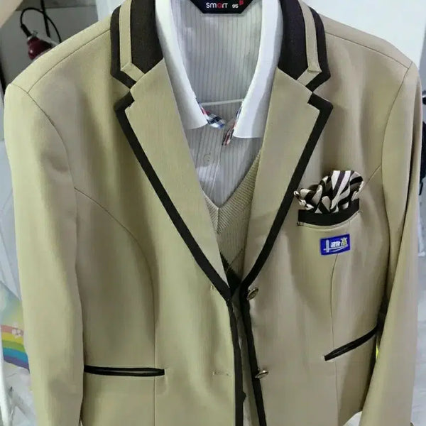 [BUNJANG] Smart Uniform Blazer Beige 95 / 스마트 교복 블레이저 베이지 95
