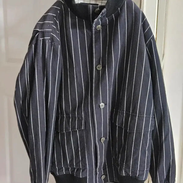 [BUNJANG] Woolrich Stripe Blouson Jumper / 울리치 스트라이프 블루종 점퍼