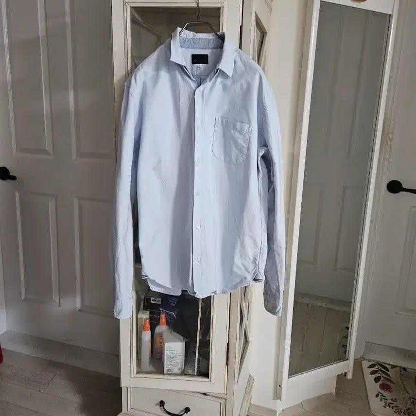 [BUNJANG] Solid Oxford Shirt Light Blue / 솔리드 옥스포드 셔츠 라이트 블루