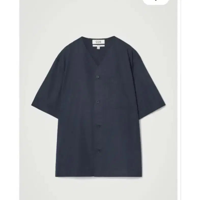 [BUNJANG] COS Collarless V-Neck Shirt / [L] COS 코스 칼라리스 브이넥 셔츠