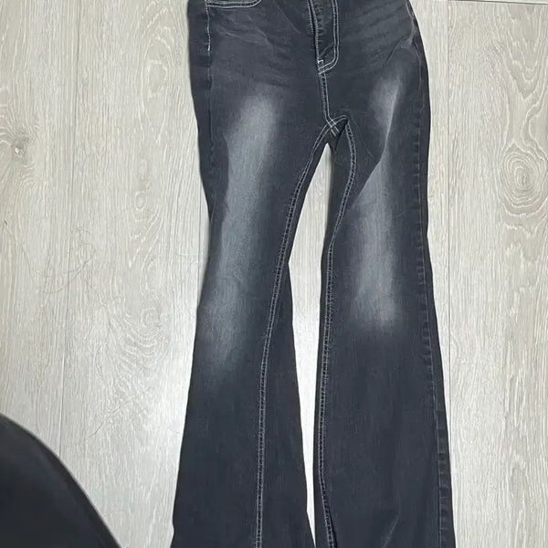 [BUNJANG] C-NERGY Black Washed Bootcut Jeans (L Size) / [00512] C-NERGY L사이즈 흑청 부츠컷 청바지