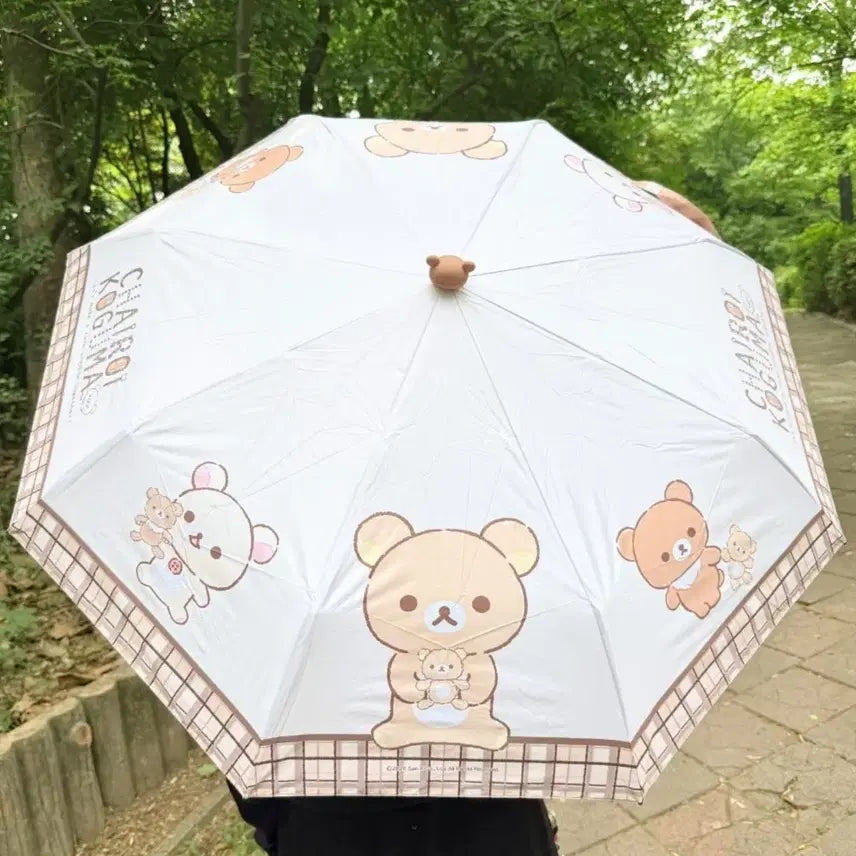 [BUNJANG] Rilakkuma 3-Section Automatic Umbrella / [26신상] 리락쿠마 3단 자동 양우산 팝니다^^[정품]