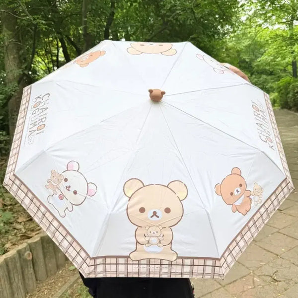 [BUNJANG] Rilakkuma 3-Section Automatic Umbrella / [26신상] 리락쿠마 3단 자동 양우산 팝니다^^[정품]