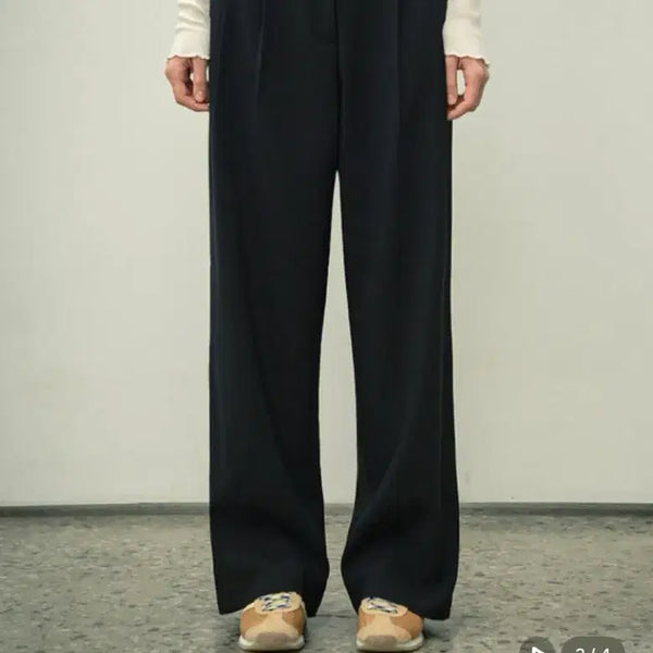 [BUNJANG] Siyaju Two-Tuck Wide Pants (Size 1) Black / 시야쥬 투턱 와이드팬츠(사이즈 1)