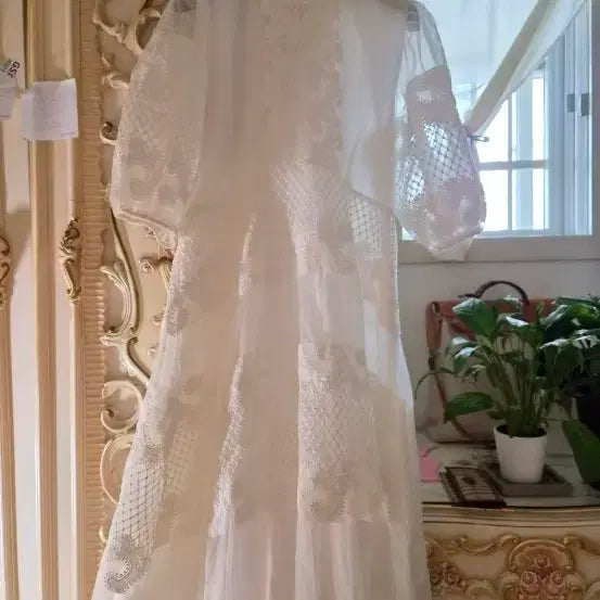 [BUNJANG] Lace Long Dress / 레이스원피스      드레스       셀프웨딩     롱원피스