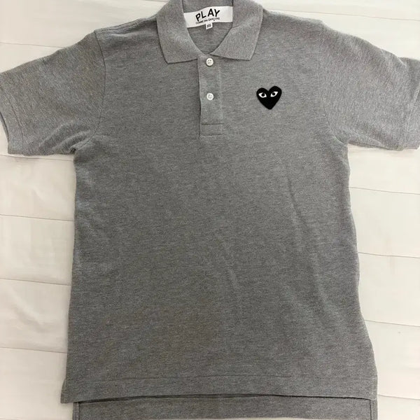 [BUNJANG] Comme des Garçons Heart Appliqué Polo Shirt XXS / XXS 꼼데가르송 하트와펜 카라티셔츠