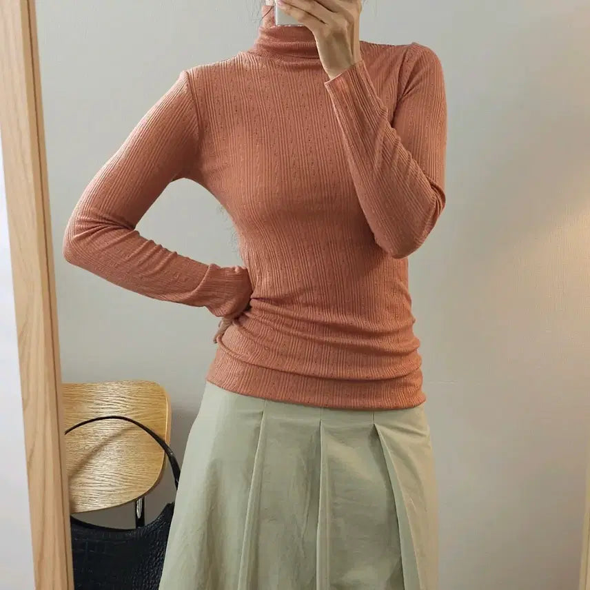 [BUNJANG] Thursday Island Women's Turtleneck Long-Sleeve Knit D7W4386 / (S)써스데이아일랜드 여성 목폴라 긴팔 니트 D7W4386