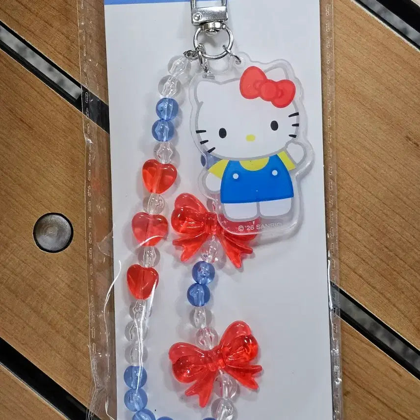 [BUNJANG] Daiso Hello Kitty Transparent Bead Keyring / 다이소 헬로키티 투명 구슬 키링 새상품
