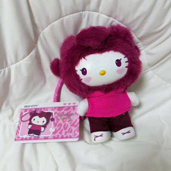 [BUNJANG] Miniso Hello Kitty Popstar Series Plush Keychain (Zest) / 미니소 헬로키티 팝스타 시리즈 봉제 인형 키링 (제스트)
