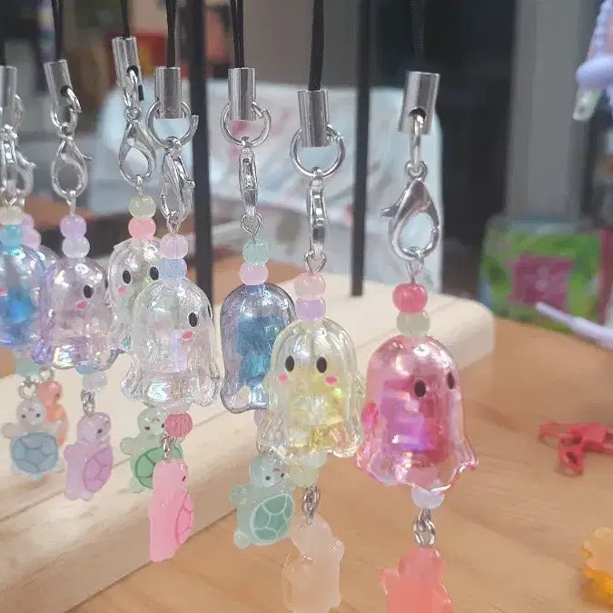 [BUNJANG] Ghost Charm Keychain with Turtle / 키링