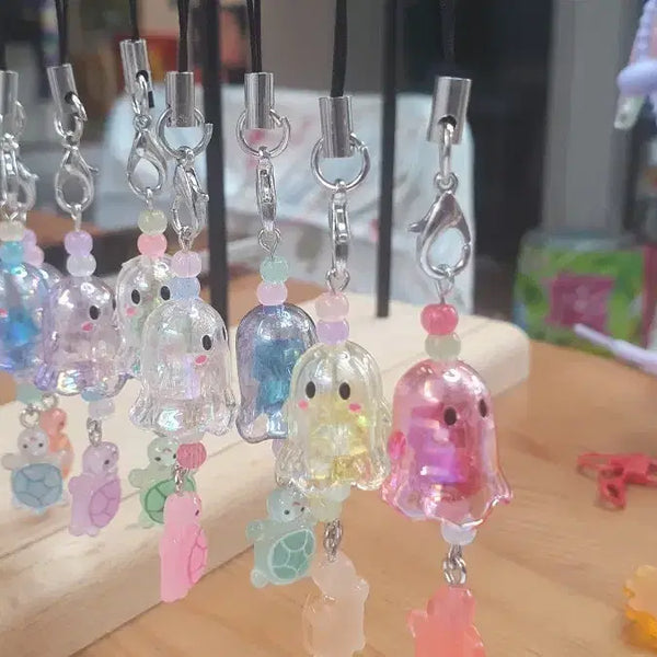 [BUNJANG] Ghost Charm Keychain with Turtle / 키링