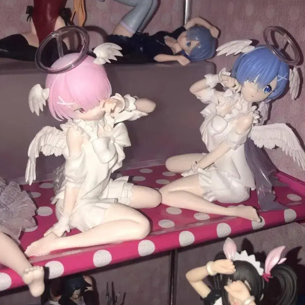 [BUNJANG] Re:Zero Ram Rem Sweet Angel Relax Time Figure Bundle / 리제로 렘 람 스위트 엔젤 피규어 릴렉스 타임 일괄 박스O