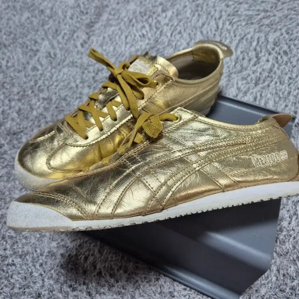 [BUNJANG] Onitsuka Tiger Mexico 66 Gold Sneakers / 오니츠카타이거 멕시코66 골드 25.25cm