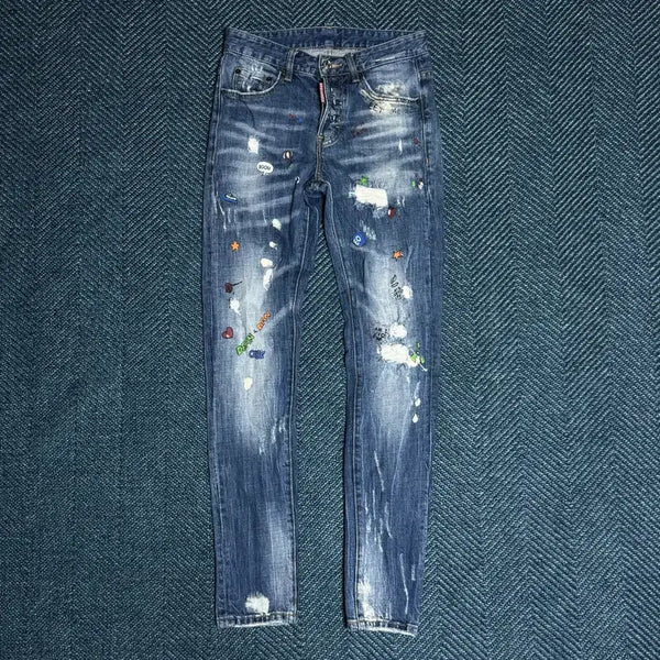 [BUNJANG] Dsquared2 Graffiti Slim Jeans Size 28 / 디스퀘어드2 그래피티 슬림진 28