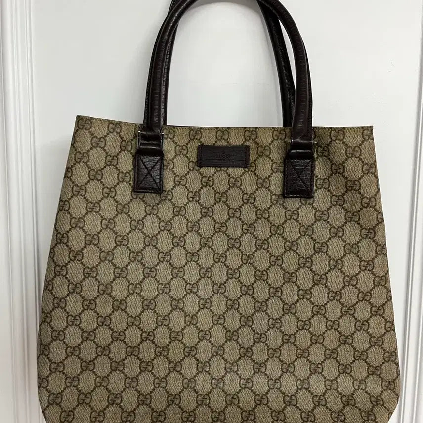[BUNJANG] Gucci GG Pattern Tote Bag Brown / 구찌 GG 패턴 토트백 브라운