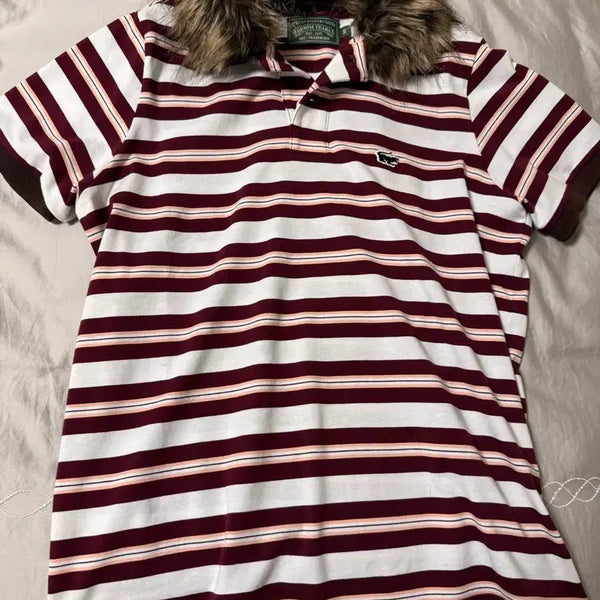 [BUNJANG] Denim Tears Panther Faux Fur Collar Polo Shirt M / [M] 데님티어스 팬서 퍼 카라 폴로티