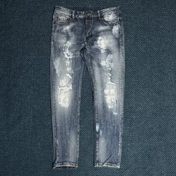 [BUNJANG] Dsquared2 Damaged Denim Slim Jeans Size 34 / 디스퀘어드2 데미지 데님 슬림진 34