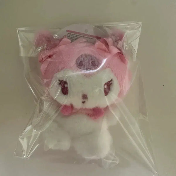 [BUNJANG] Kuromi Cherry Blossom Plush Keychain / 벚꽃 쿠로미 인형 키링