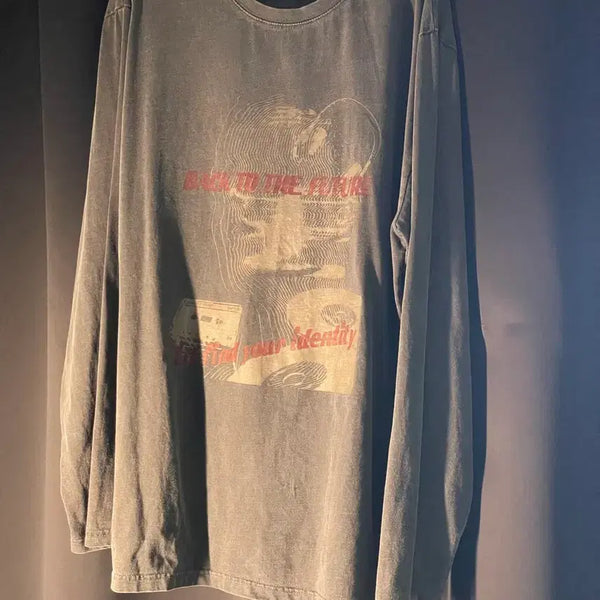 [BUNJANG] Pigment Charcoal Long Sleeve L / 피그먼트 차콜 롱슬리브 L