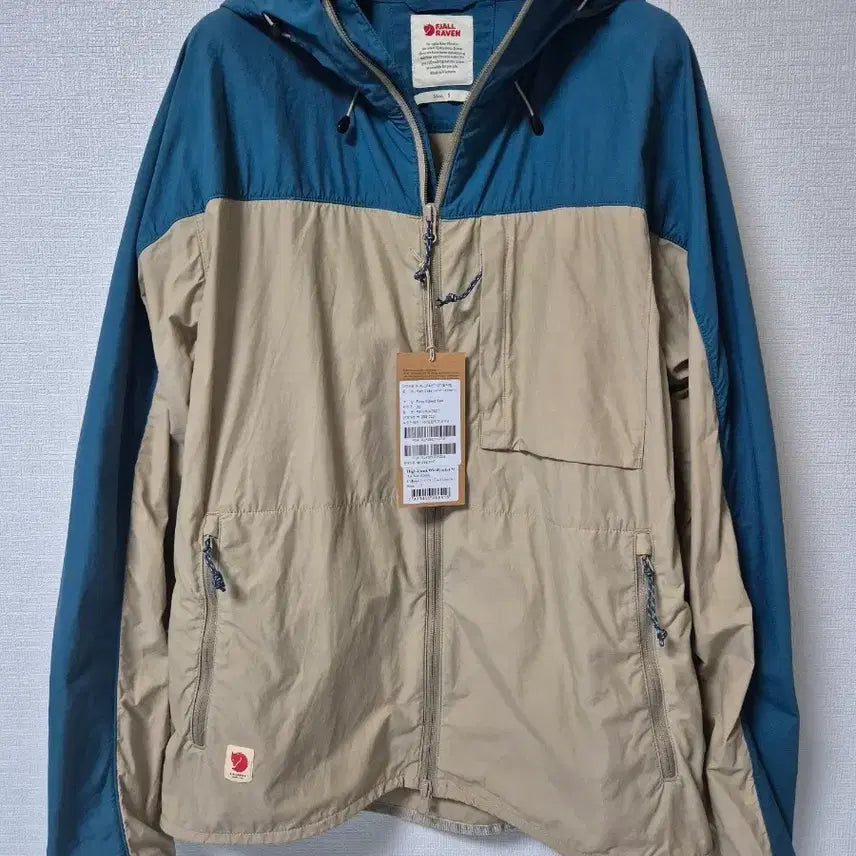 [BUNJANG] Fjallraven High Coast Wind Jacket Beige/Blue / 피엘라벤 하이 코스트 윈드 자켓