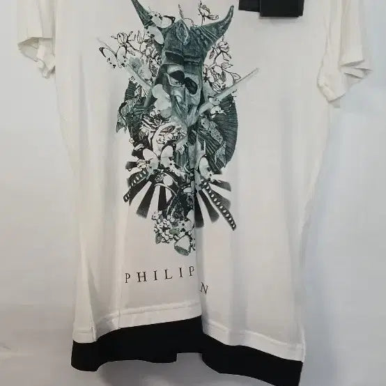 [BUNJANG] Philipp Plein White Skull Print T-Shirt XL / 필립플레인 화이트 스컬 프린팅 반팔티 XL 남녀공용