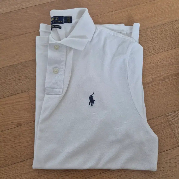 [BUNJANG] Polo Ralph Lauren Custom Slim Fit Pique Short Sleeve Polo Shirt White L / 폴로 랄프로렌 피케 반팔 카라티 커스텀슬림핏 화이트L