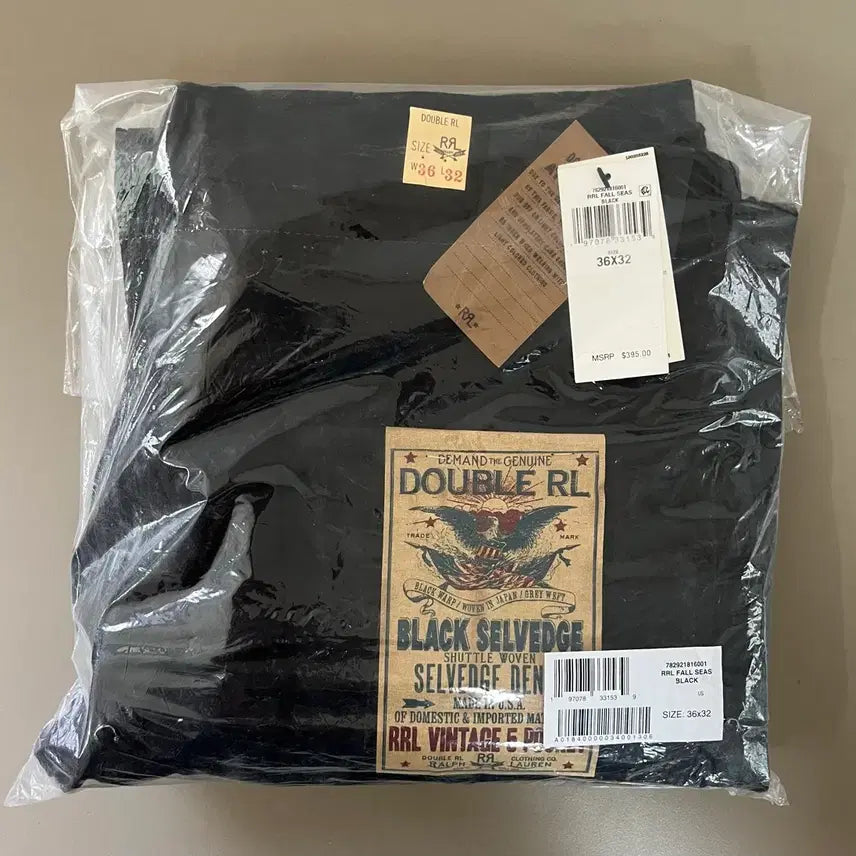 [BUNJANG] RRL Black Selvage Denim Jeans 36x32 / RRL 빈파포 블랫