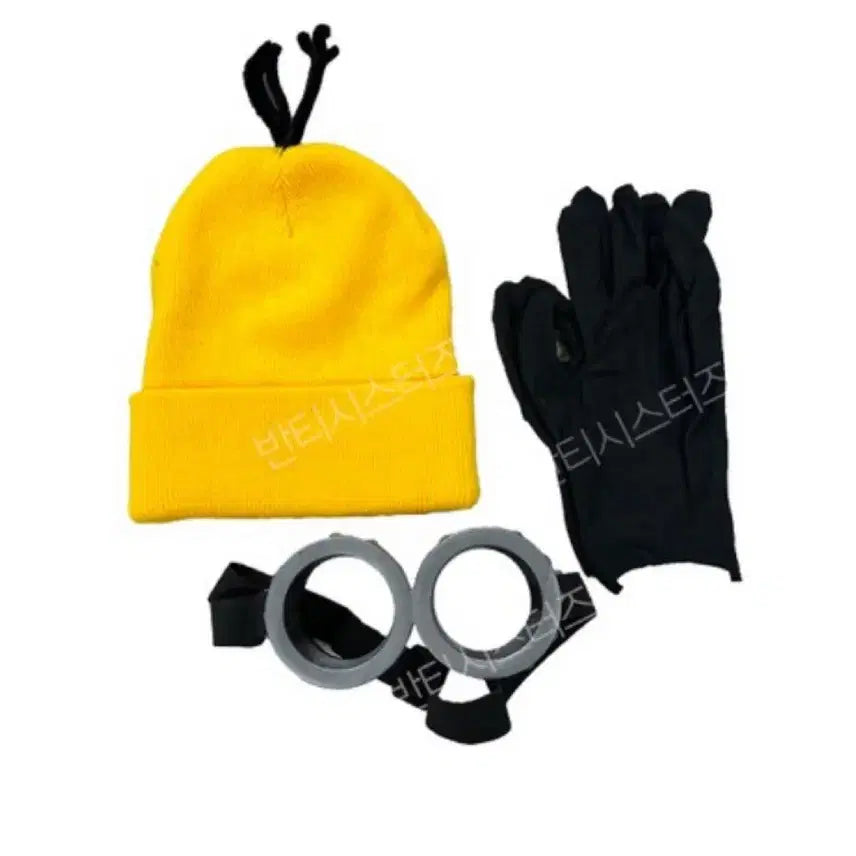 [BUNJANG] Minions Costume Set (Hat, Gloves, Goggles) / 미니언즈 코스튬 세트 (모자, 장갑, 고글)