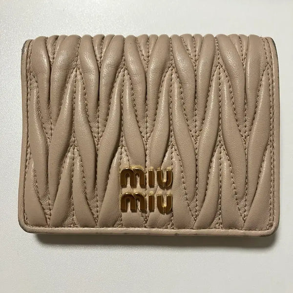 [BUNJANG] Miu Miu Powder Pink Card Wallet / 미우미우 파우더 핑크 카드 반지갑