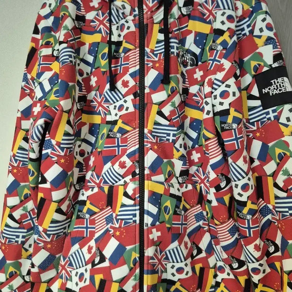 [BUNJANG] The North Face Flag Pattern Hooded Zip-Up / 노스페이스 국기패턴 후드 집업